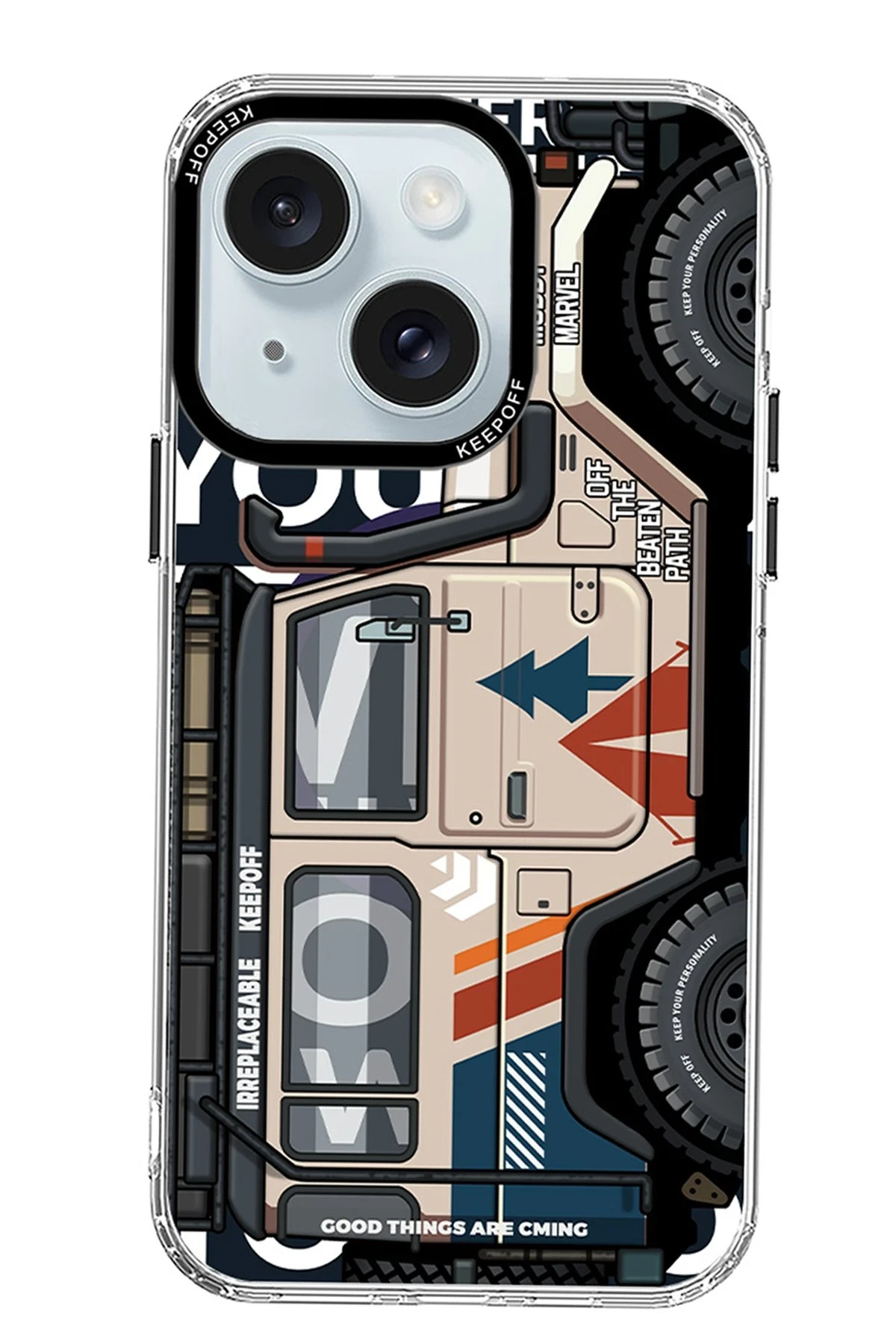 Keep Off Apple iPhone 15 Cross Country Travel Magsafe Kapak - Jungle