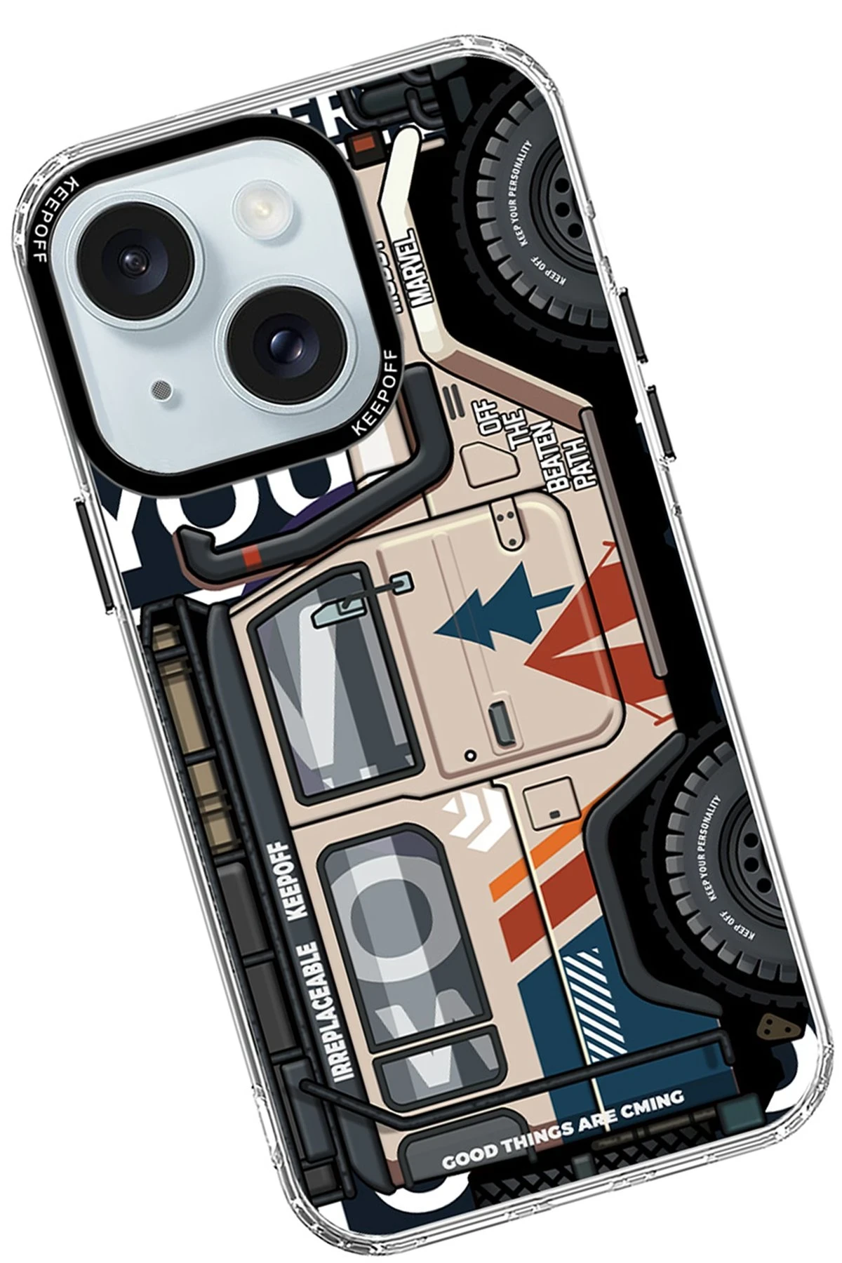 Keep Off Apple iPhone 15 Cross Country Travel Magsafe Kapak - Jungle — görsel 3