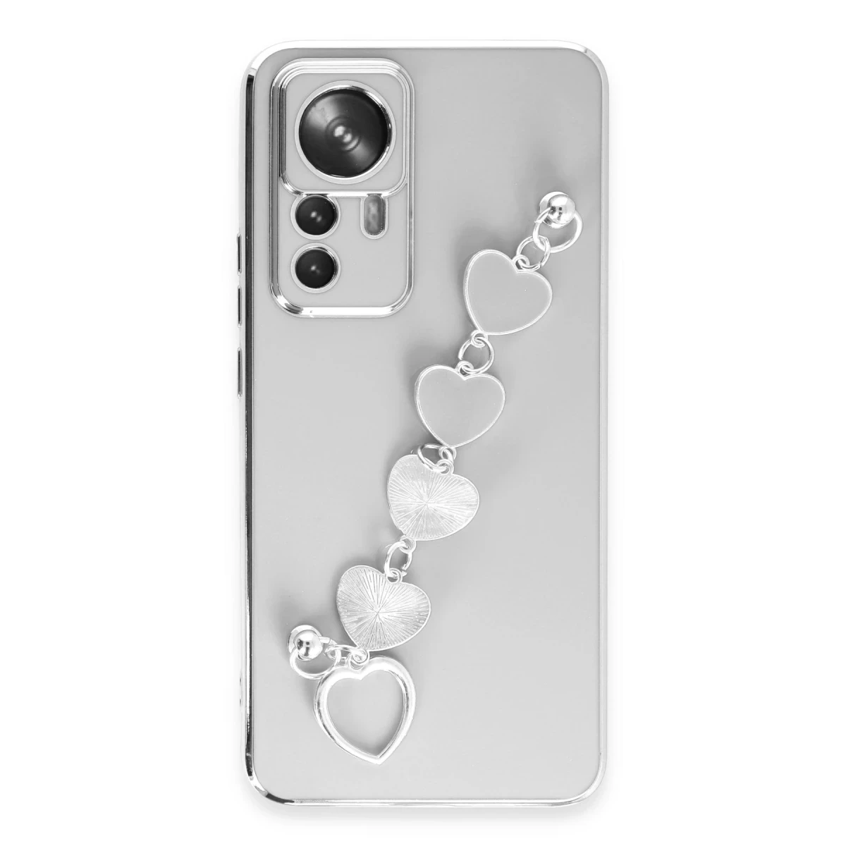 Newface Xiaomi Mi 12T Pro Kılıf Esila Silikon - Beyaz