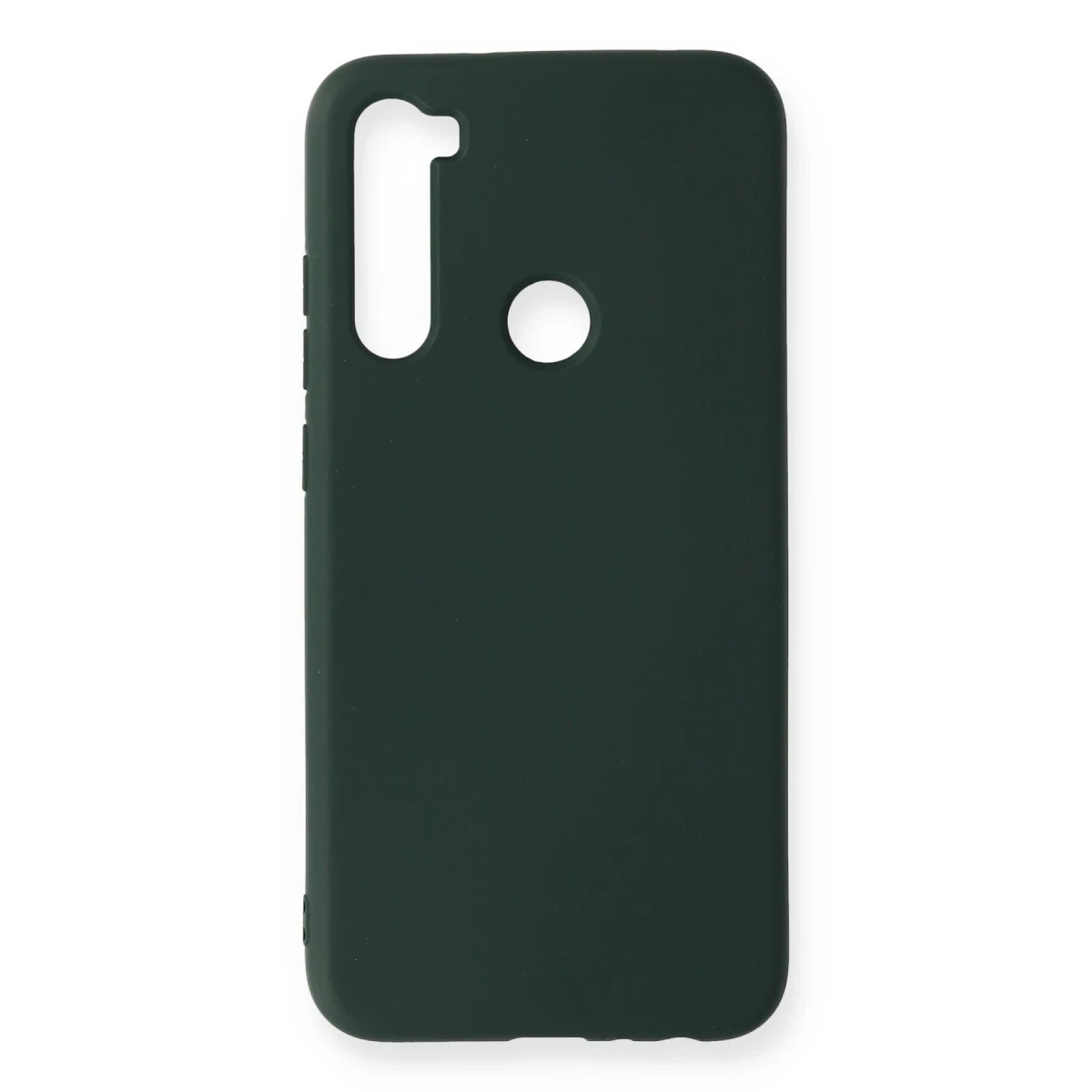 Newface Xiaomi Redmi Note 8 Kılıf Nano içi Kadife Silikon - Koyu Yeşil