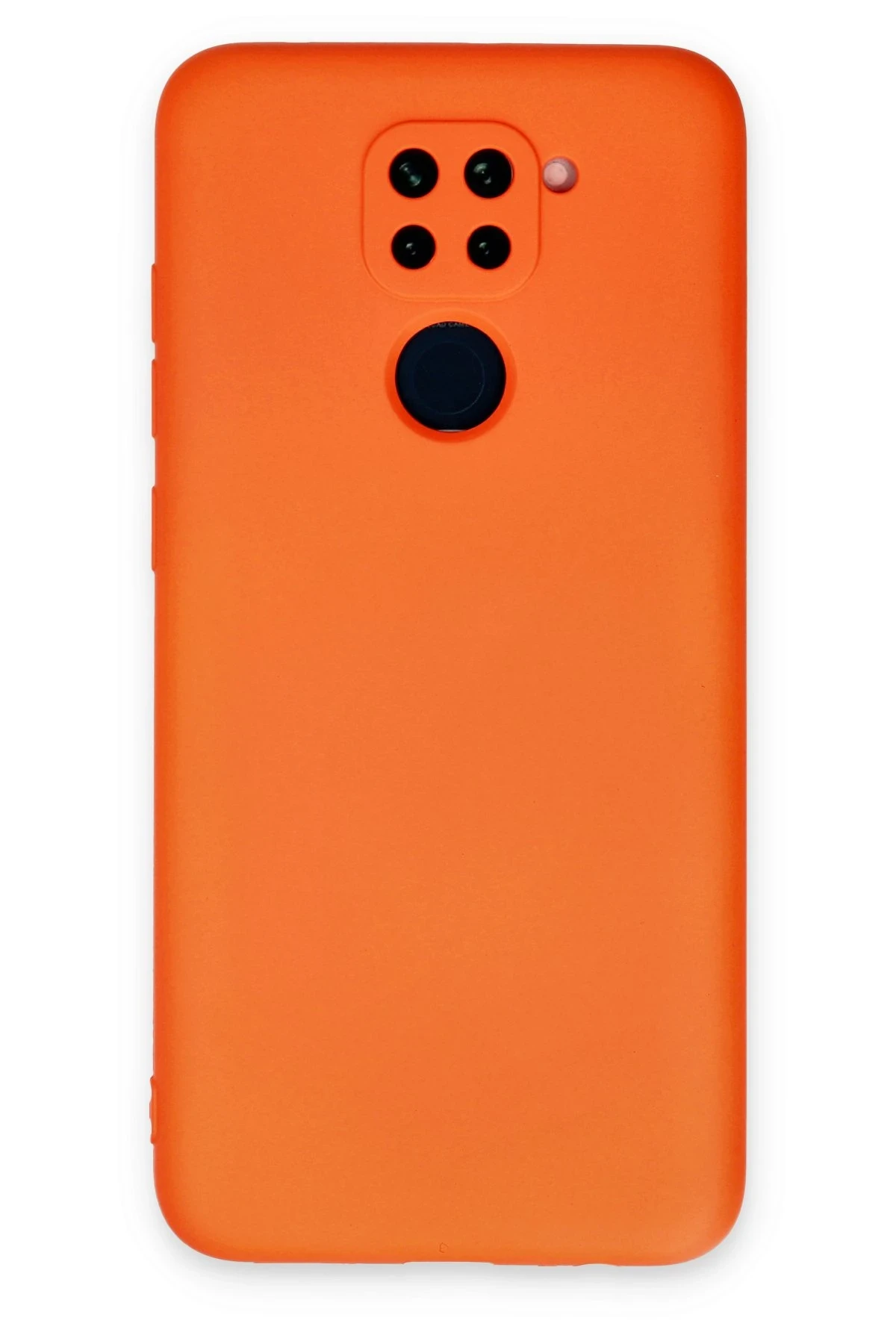 Newface Xiaomi Redmi Note 9 Kılıf Nano içi Kadife Silikon - Turuncu
