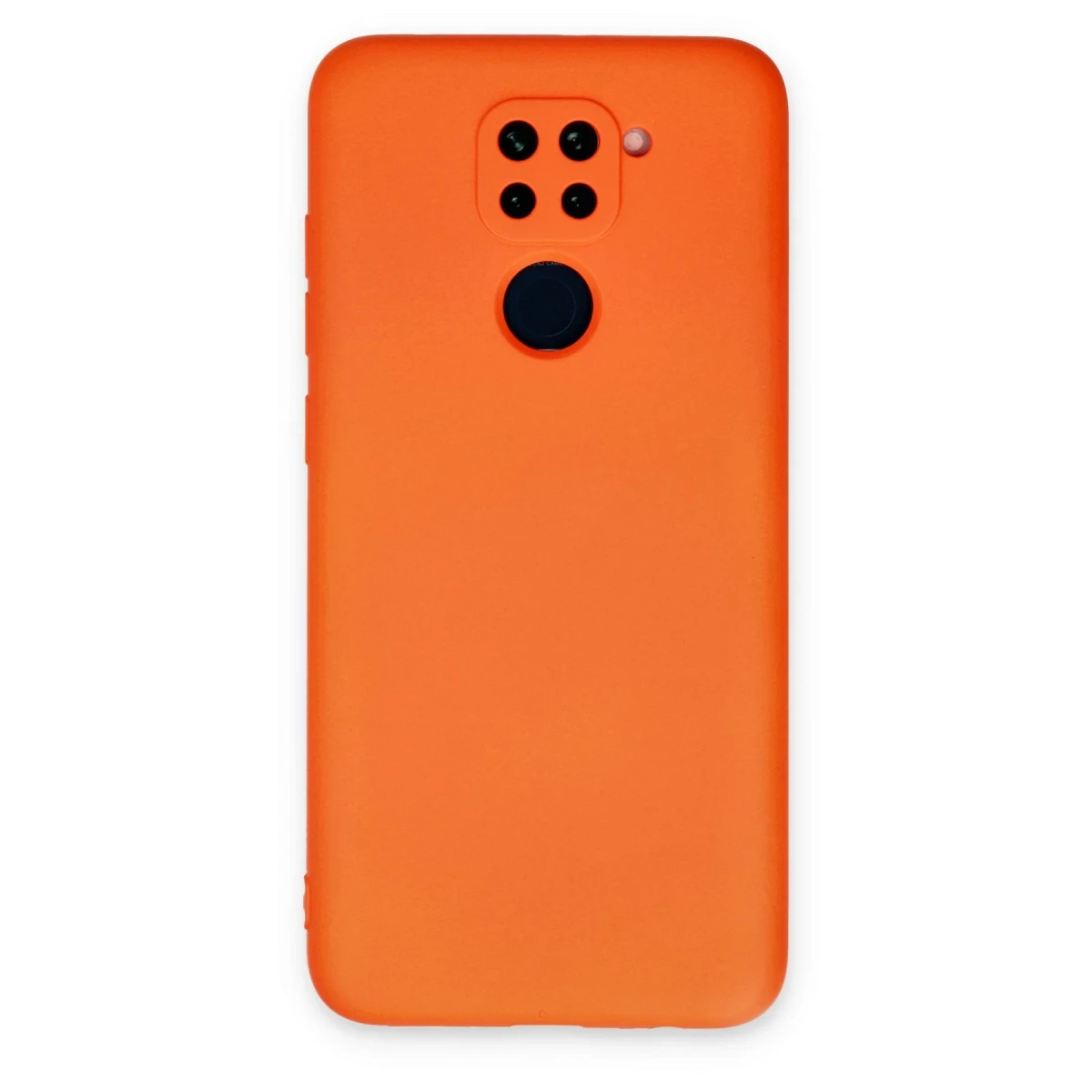 Newface Xiaomi Redmi Note 9 Kılıf Nano içi Kadife Silikon - Turuncu