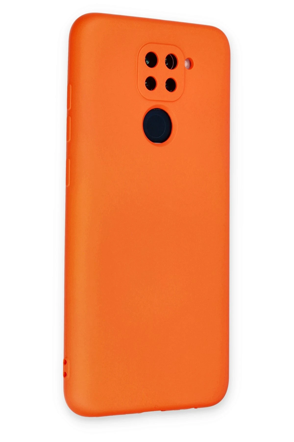 Newface Xiaomi Redmi Note 9 Kılıf Nano içi Kadife Silikon - Turuncu