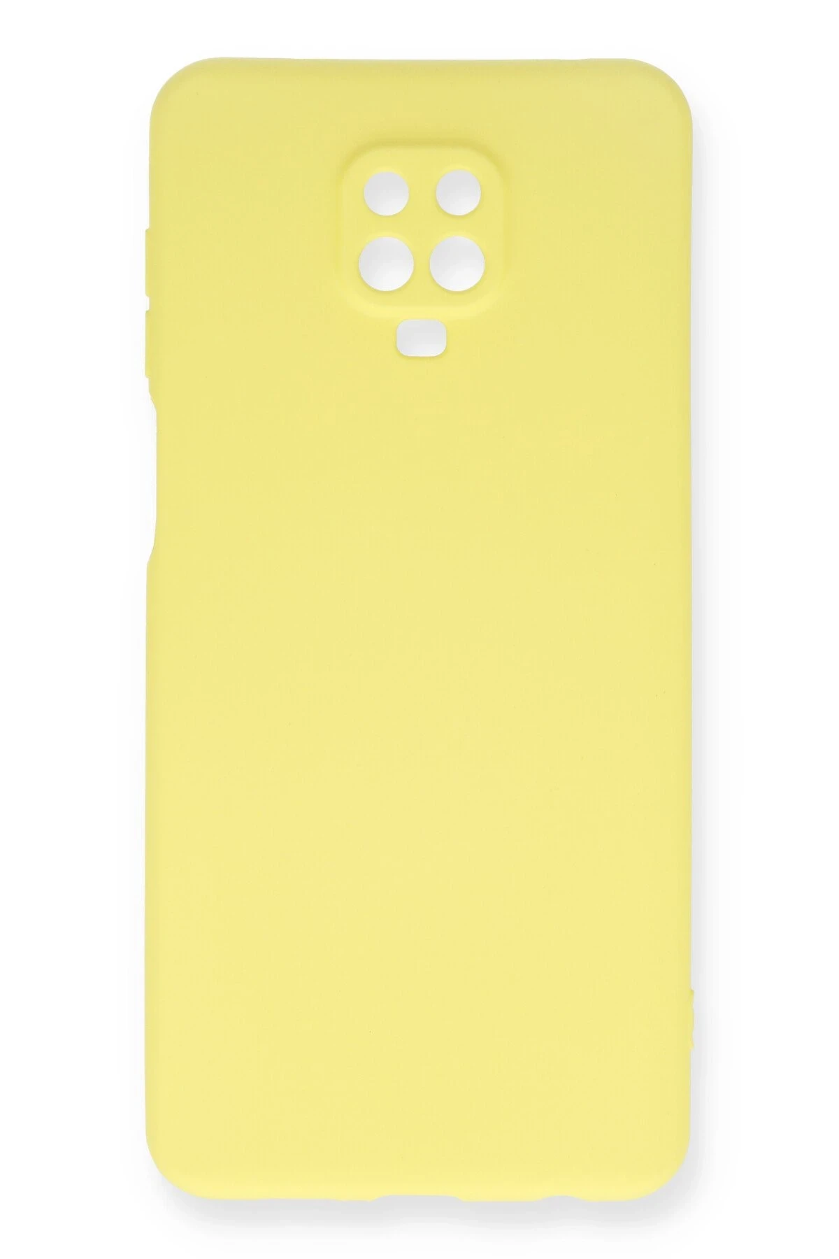Newface Xiaomi Redmi Note 9 Pro Kılıf Nano içi Kadife Silikon - Sarı
