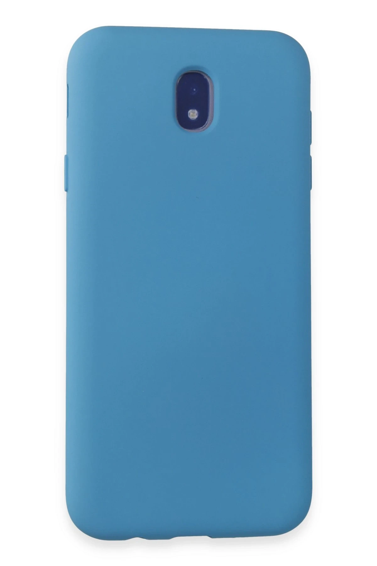 Newface Samsung Galaxy J7 Pro / J730 Kılıf Nano içi Kadife Silikon - Mavi