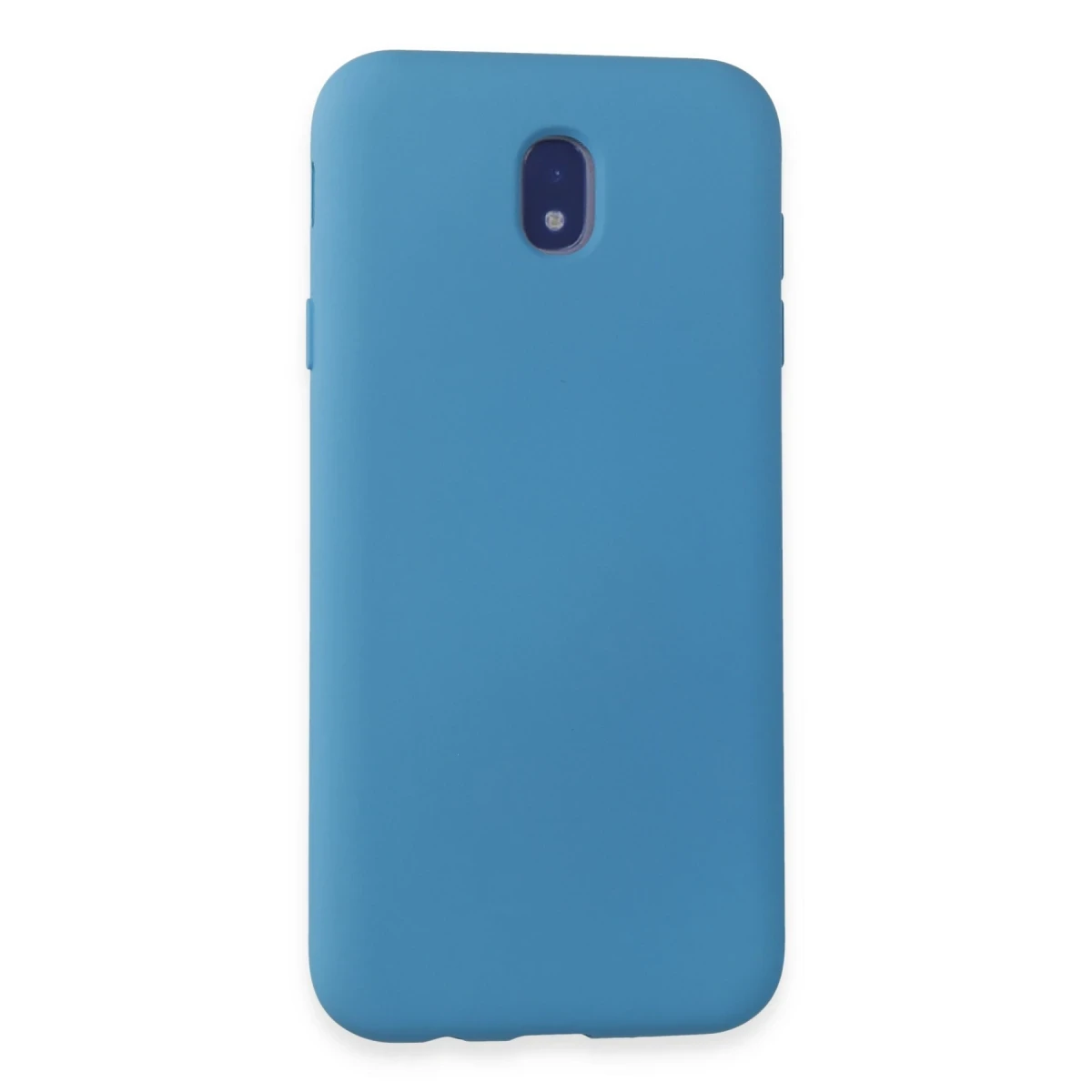 Newface Samsung Galaxy J7 Pro / J730 Kılıf Nano içi Kadife Silikon - Mavi