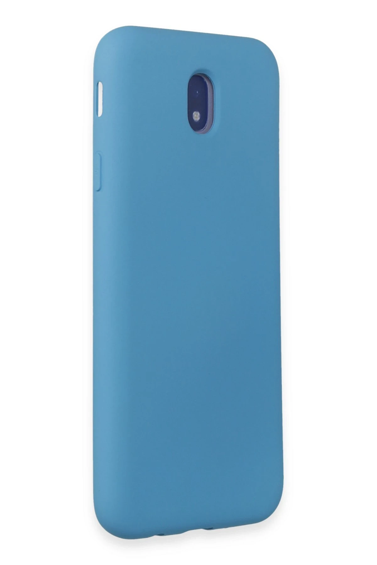 Newface Samsung Galaxy J7 Pro / J730 Kılıf Nano içi Kadife Silikon - Mavi