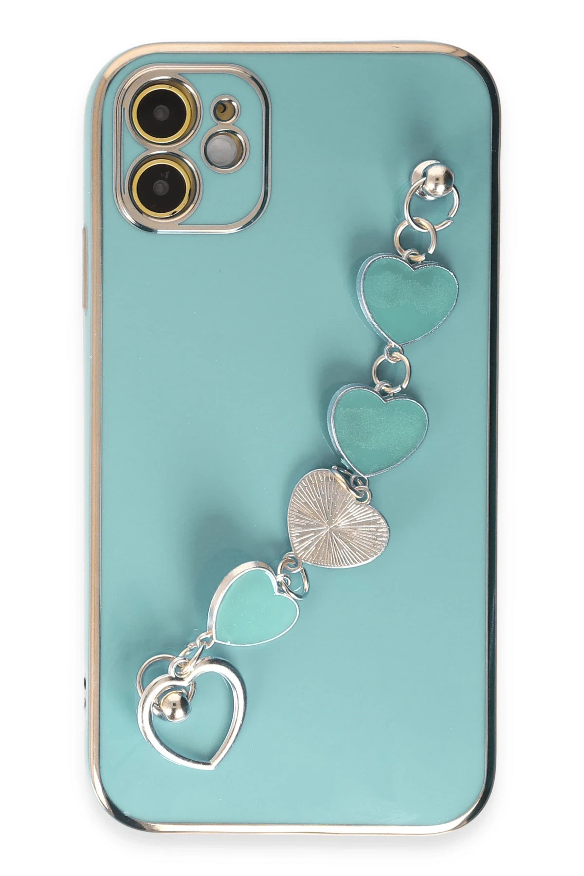 Newface iPhone 12 Kılıf Esila Silikon - Su Yeşili
