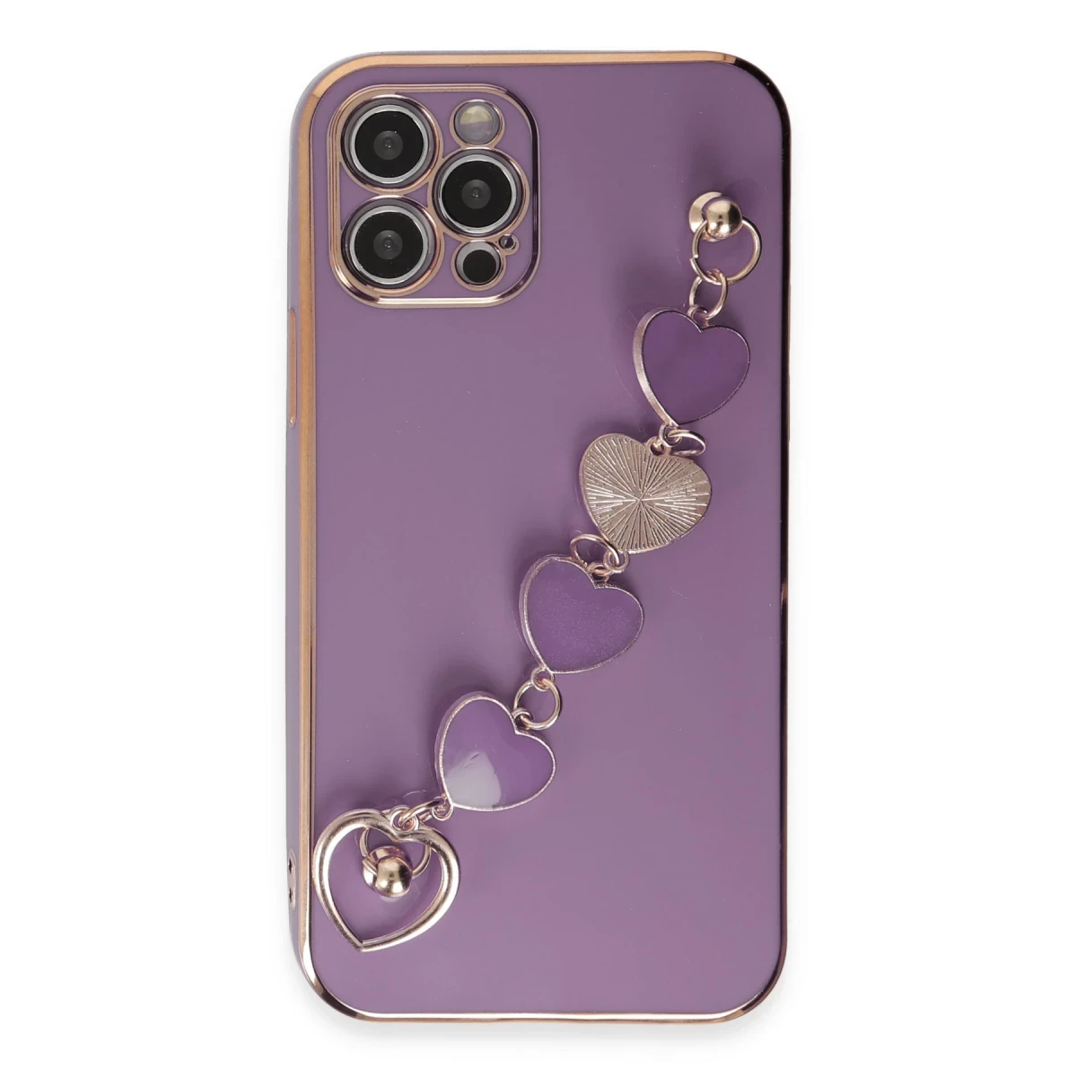Newface Apple iPhone 12 Pro Max Kılıf Esila Silikon - Mor