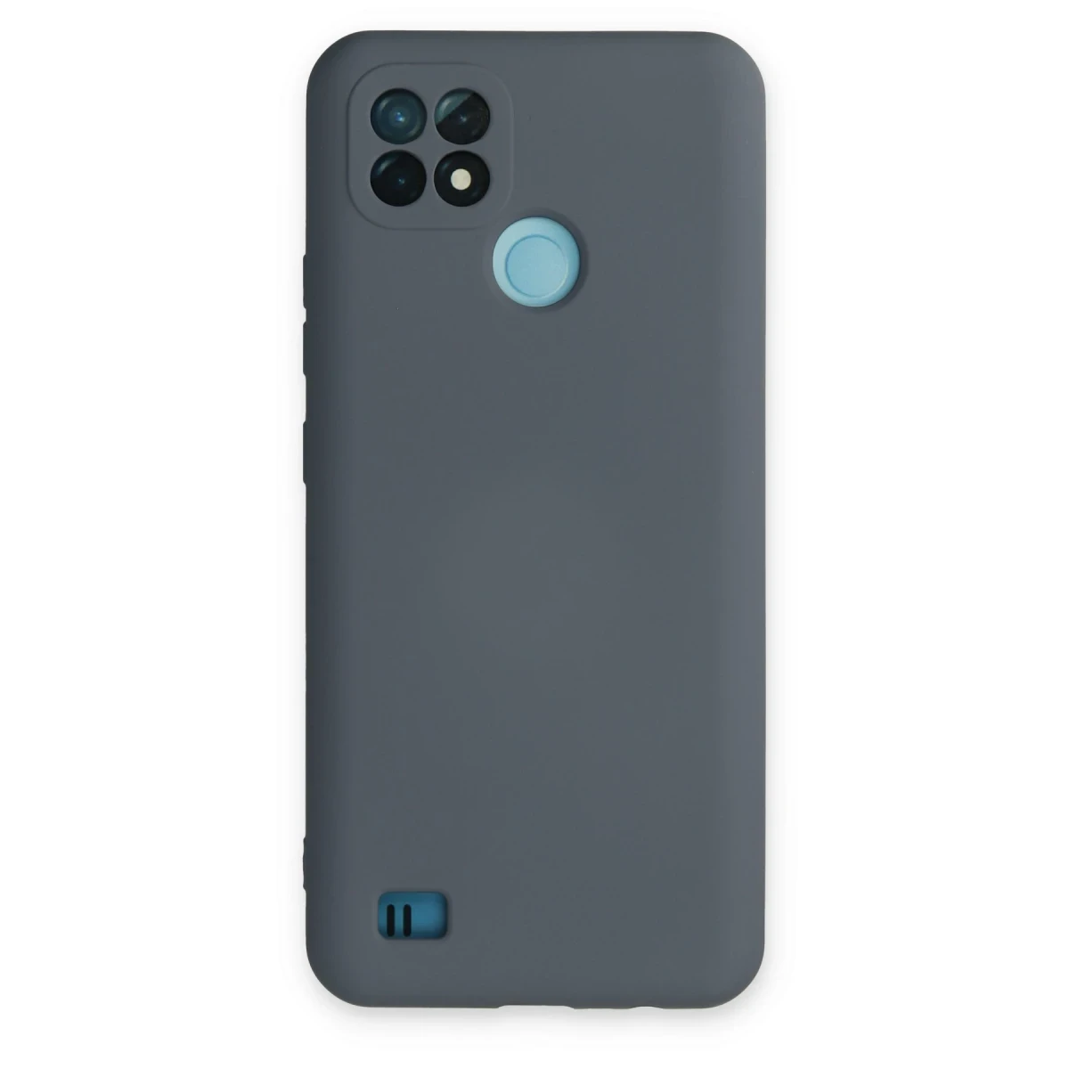 Newface Realme C21 Kılıf Nano içi Kadife Silikon - Gri