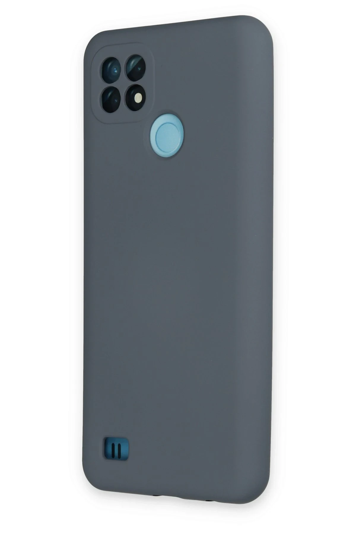 Newface Realme C21 Kılıf Nano içi Kadife Silikon - Gri