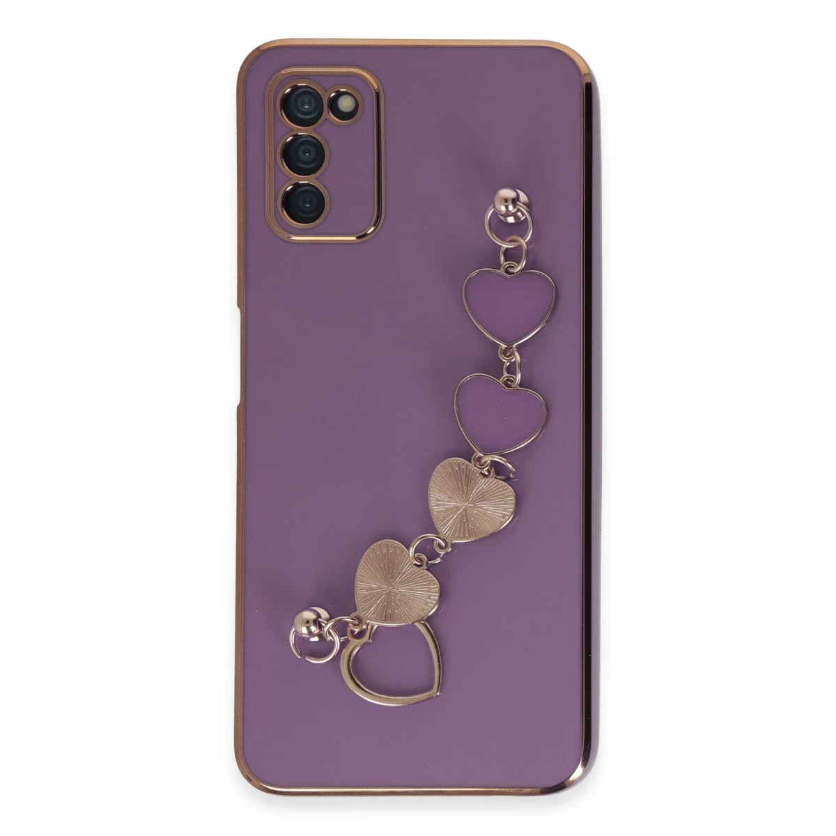 Newface Samsung Galaxy A03S Kılıf Esila Silikon - Mor