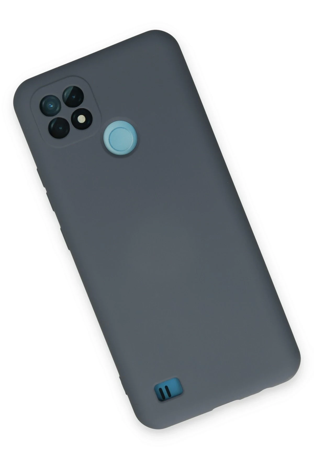 Newface Realme C21 Kılıf Nano içi Kadife Silikon - Gri