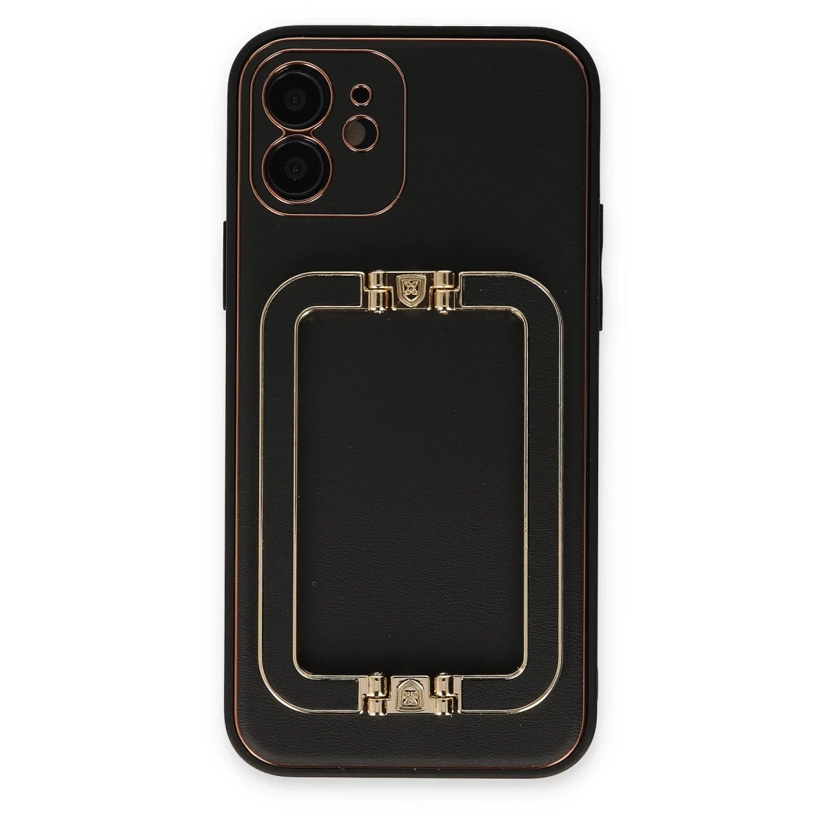 Newface Apple iPhone 12 Kılıf Coco Elit Kapak - Siyah