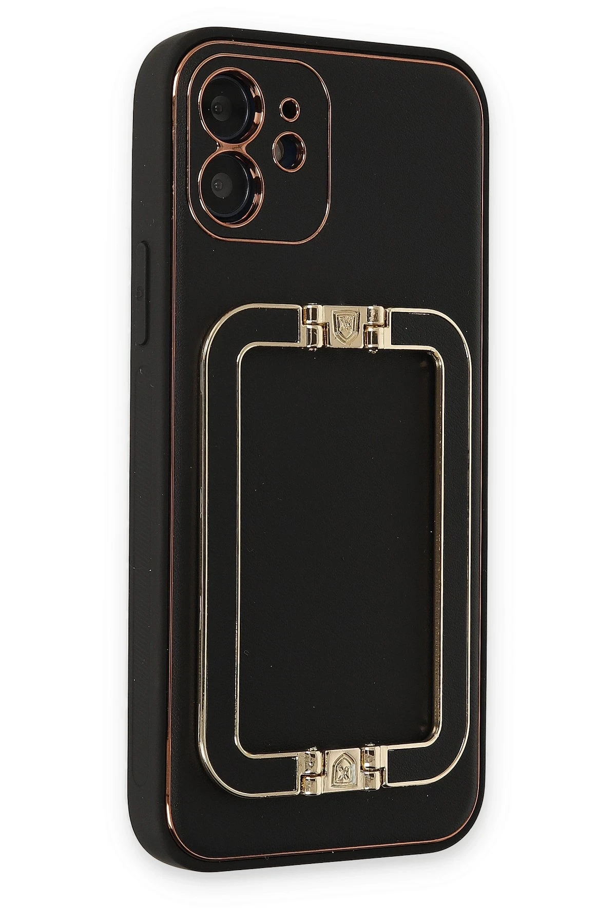 Newface iPhone 12 Kılıf Coco Elit Kapak - Siyah