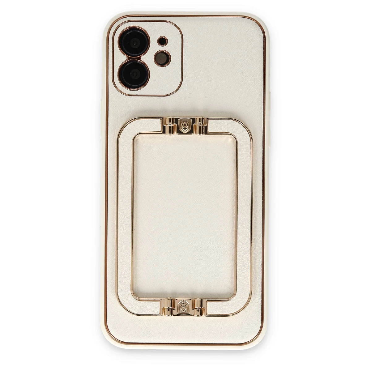 Newface Apple iPhone 12 Kılıf Coco Elit Kapak - Beyaz
