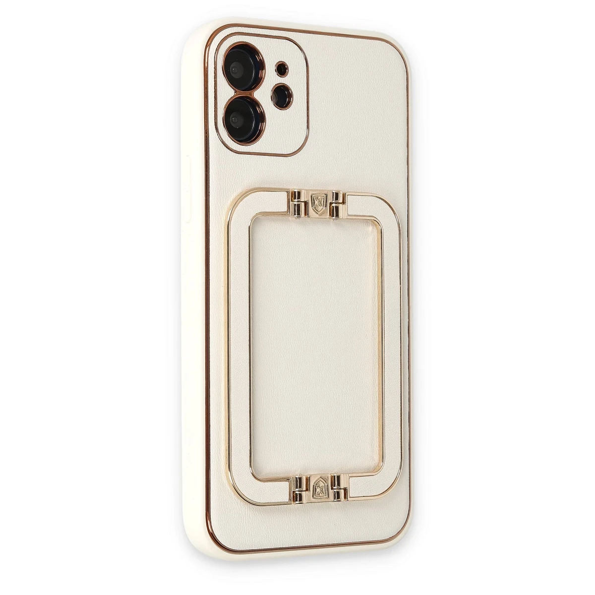 Newface Apple iPhone 12 Kılıf Coco Elit Kapak - Beyaz