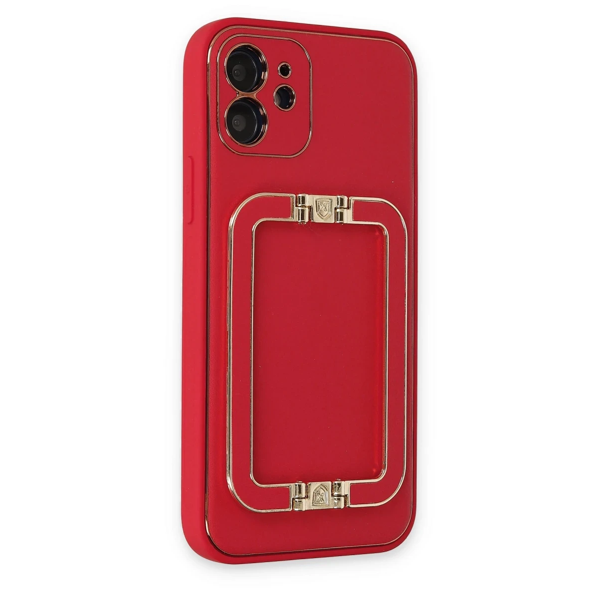 Newface Apple iPhone 12 Kılıf Coco Elit Kapak - Kırmızı