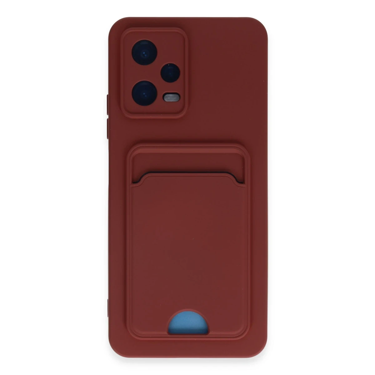 Newface Xiaomi Redmi Note 12 4G Kılıf Kelvin Kartvizitli Silikon - Bordo