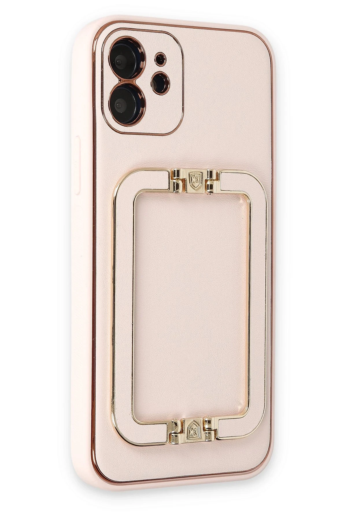 Newface iPhone 12 Kılıf Coco Elit Kapak - Pudra