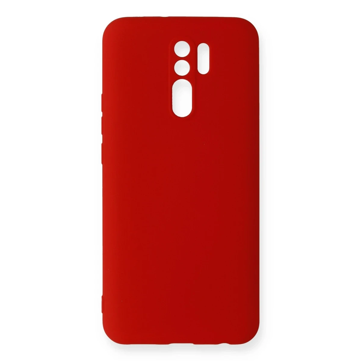 Newface Xiaomi Redmi 9 Kılıf Nano içi Kadife Silikon - Kırmızı