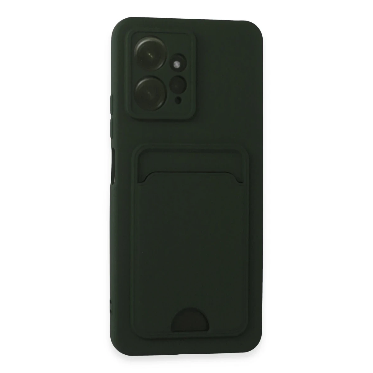 Newface Xiaomi Redmi Note 12 4G Kılıf Kelvin Kartvizitli Silikon - Koyu Yeşil
