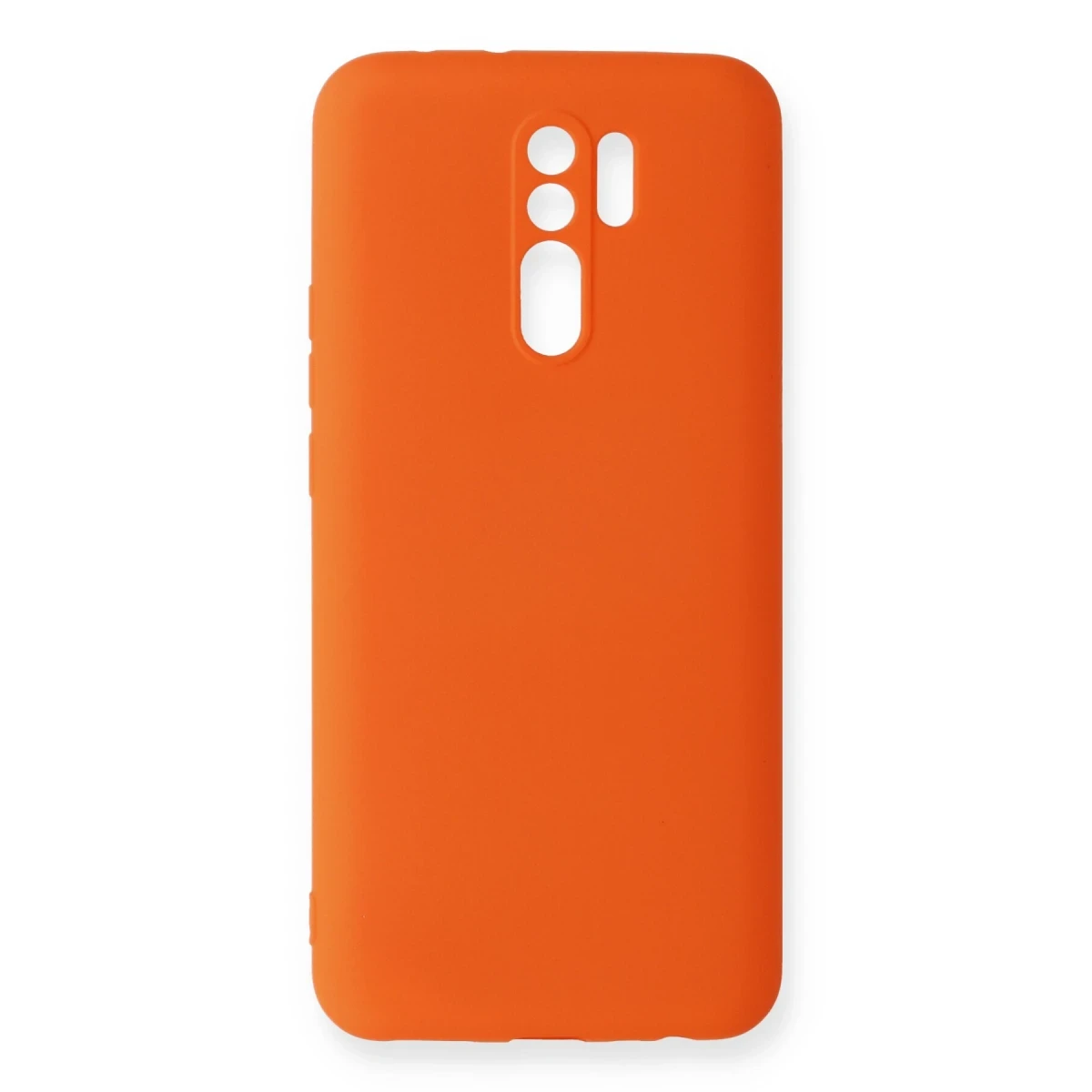 Newface Xiaomi Redmi 9 Kılıf Nano içi Kadife Silikon - Turuncu