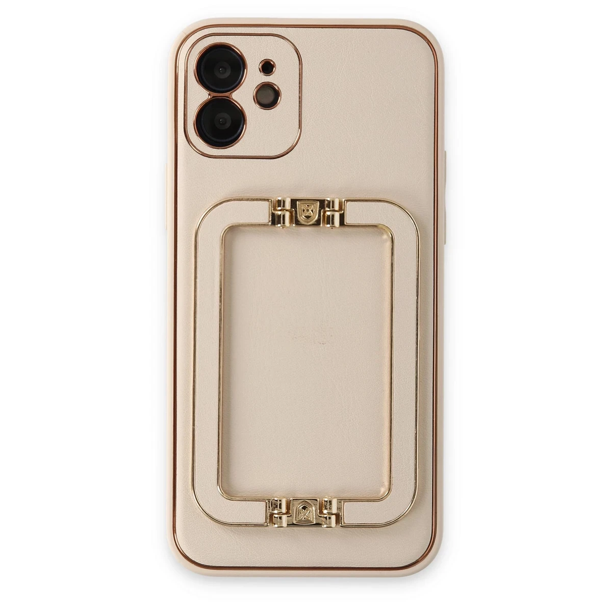 Newface Apple iPhone 12 Kılıf Coco Elit Kapak - Gold