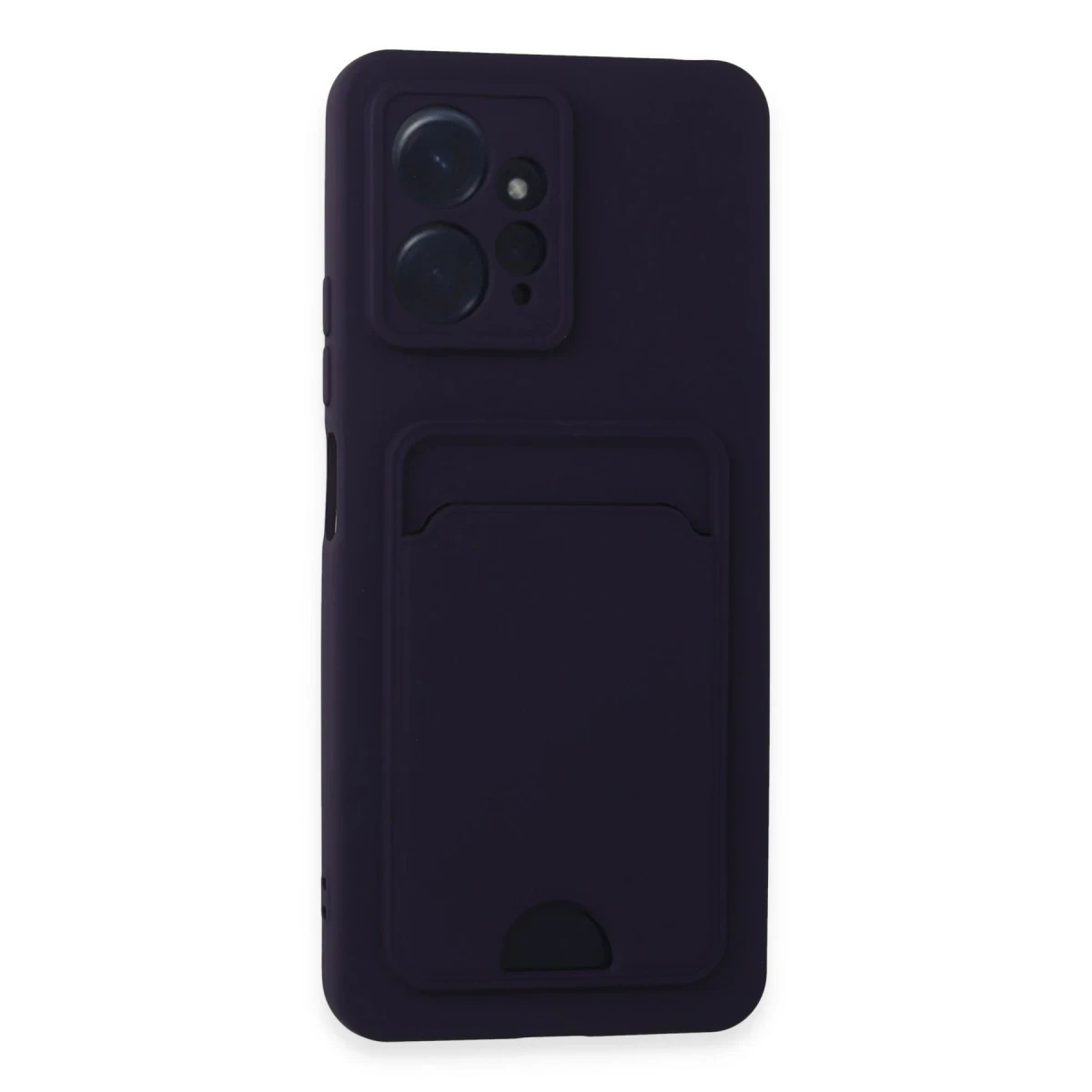 Newface Xiaomi Redmi Note 12 4G Kılıf Kelvin Kartvizitli Silikon - Derin Mor