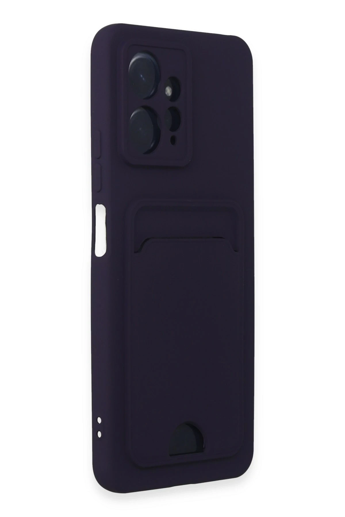 Newface Xiaomi Redmi Note 12 4G Kılıf Kelvin Kartvizitli Silikon - Derin Mor