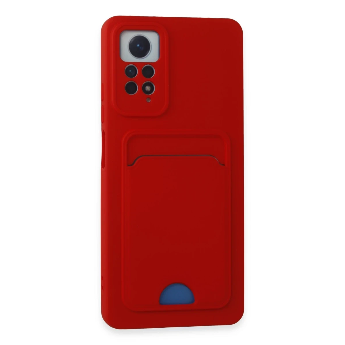 Newface Xiaomi Redmi Note 12 Pro 4G Kılıf Kelvin Kartvizitli Silikon - Kırmızı