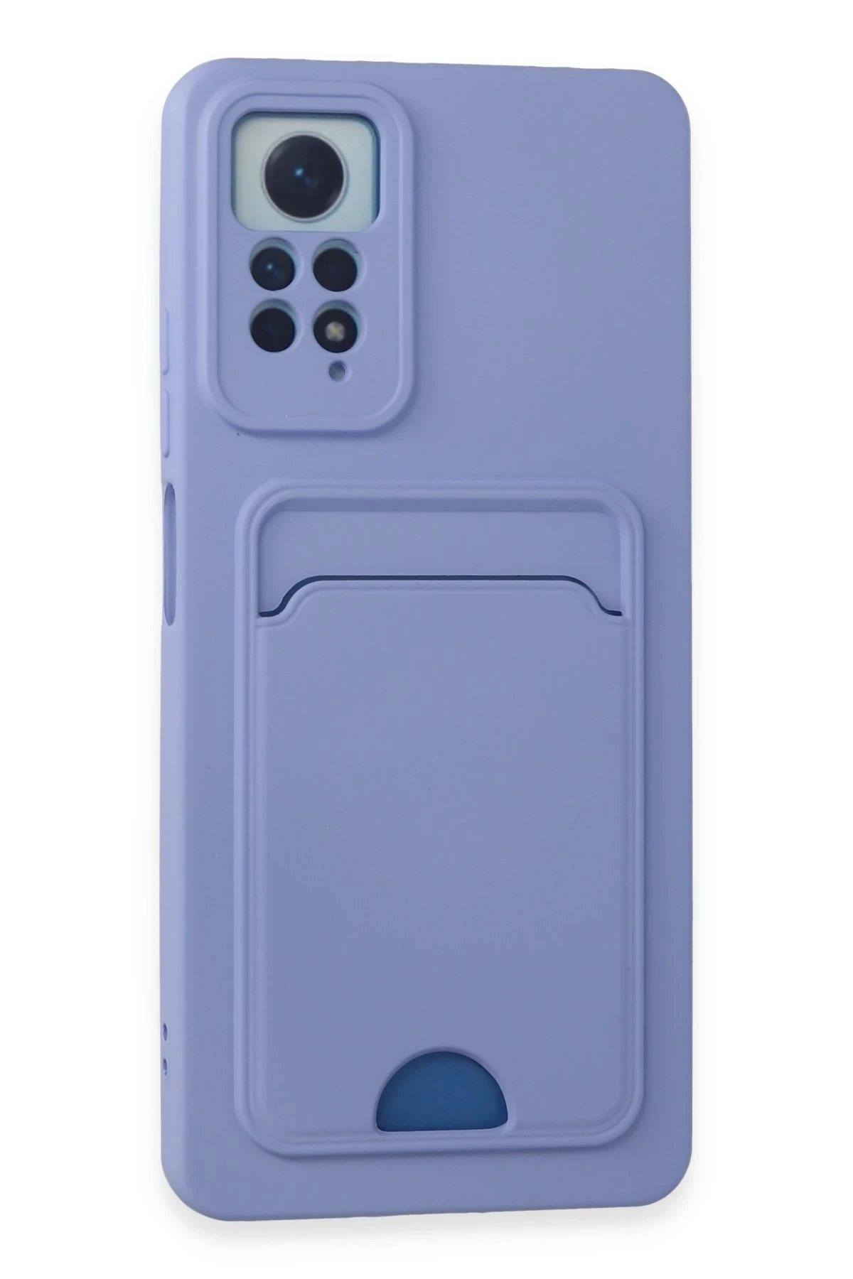 Newface Xiaomi Redmi Note 12 Pro 4G Kılıf Kelvin Kartvizitli Silikon - Lila