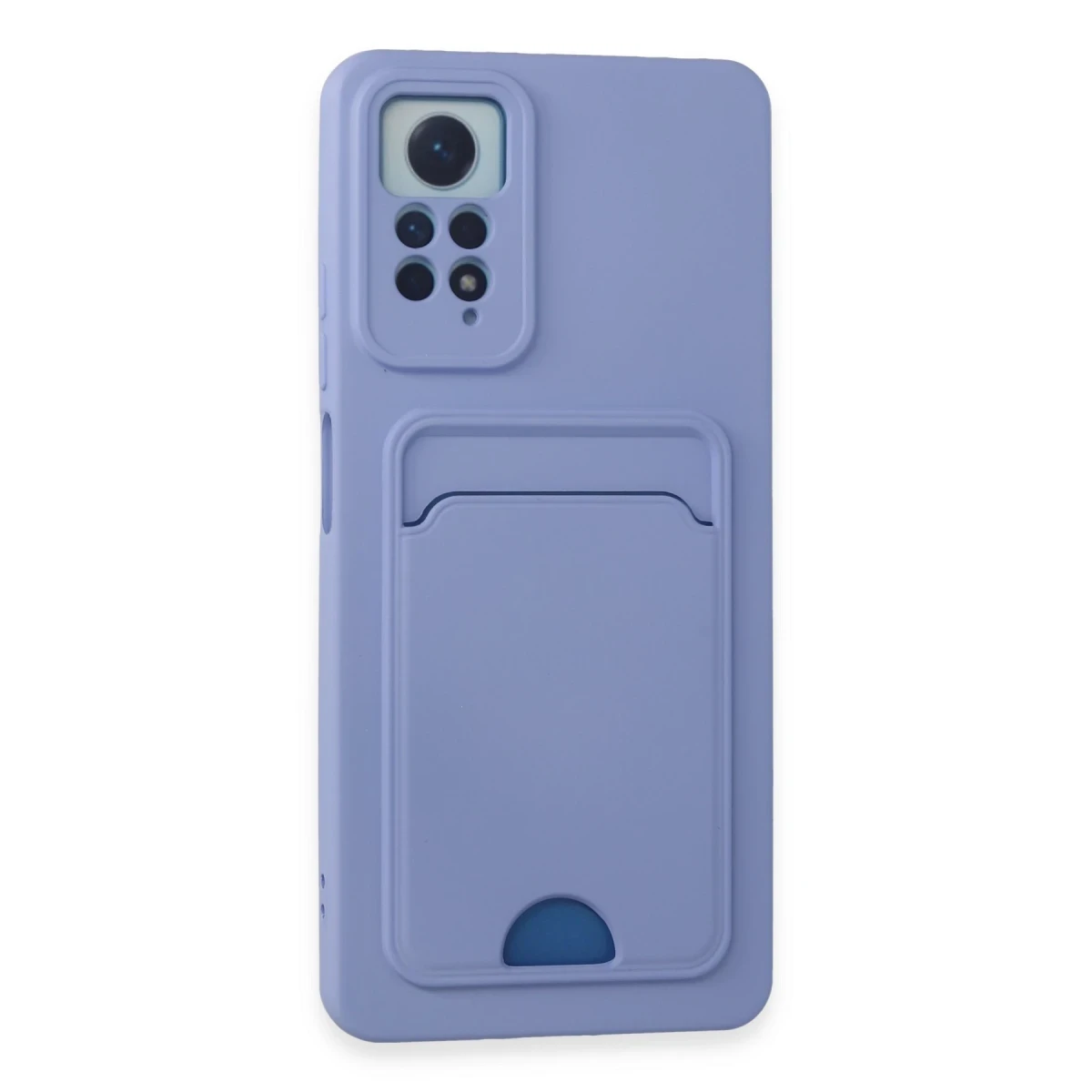 Newface Xiaomi Redmi Note 12 Pro 4G Kılıf Kelvin Kartvizitli Silikon - Lila