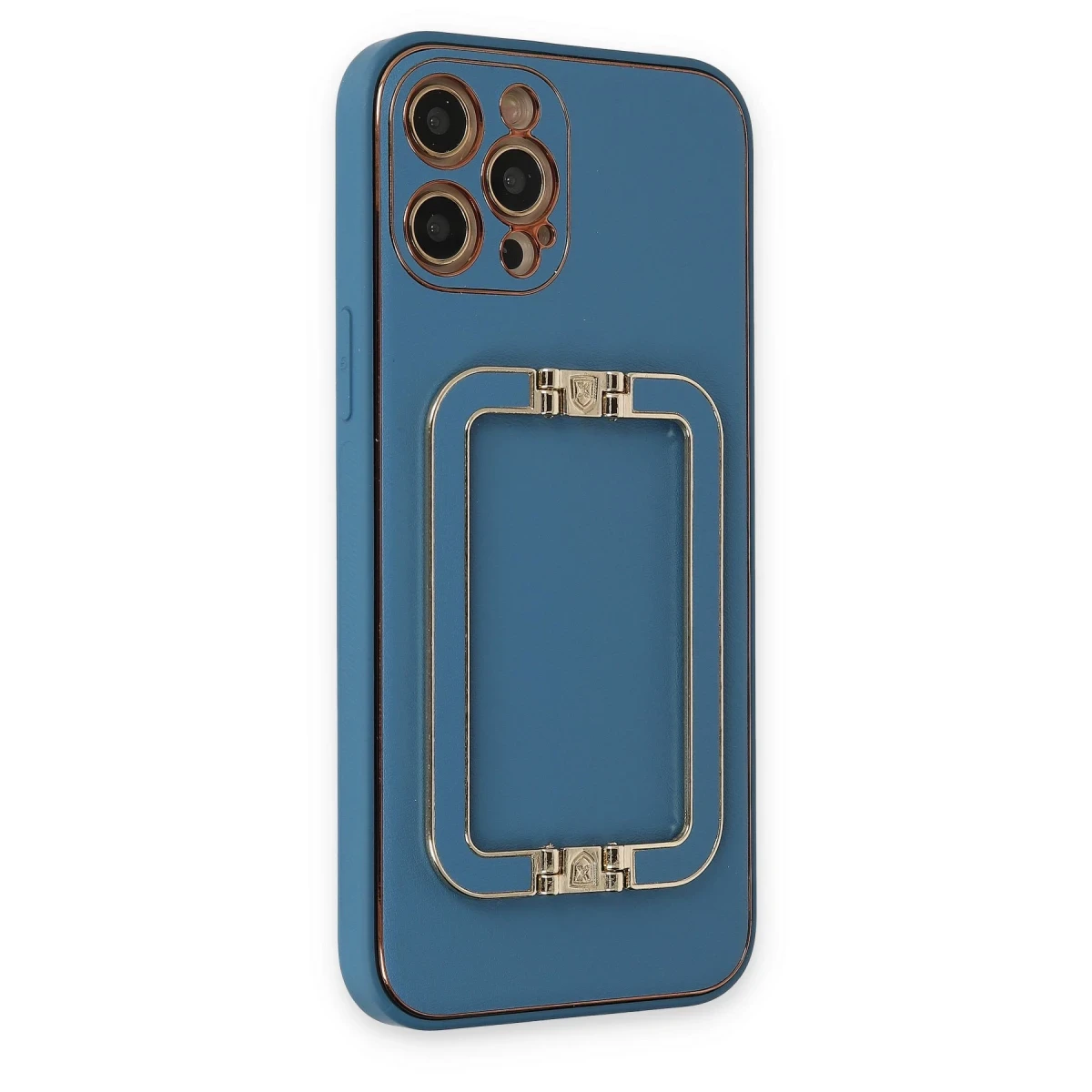 Newface Apple iPhone 12 Pro Kılıf Coco Elit Kapak - Mavi