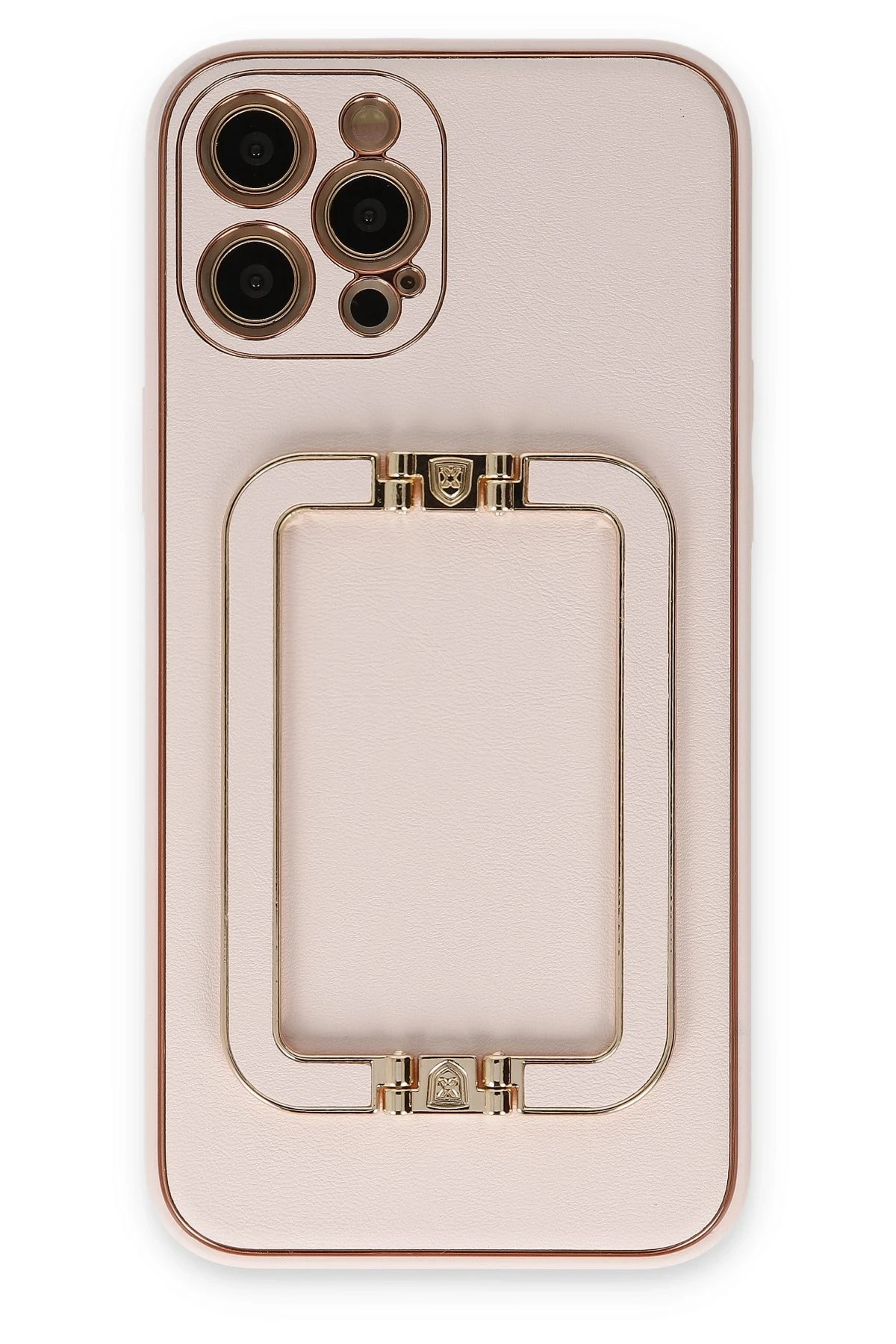 Newface iPhone 12 Pro Kılıf Coco Elit Kapak - Pudra