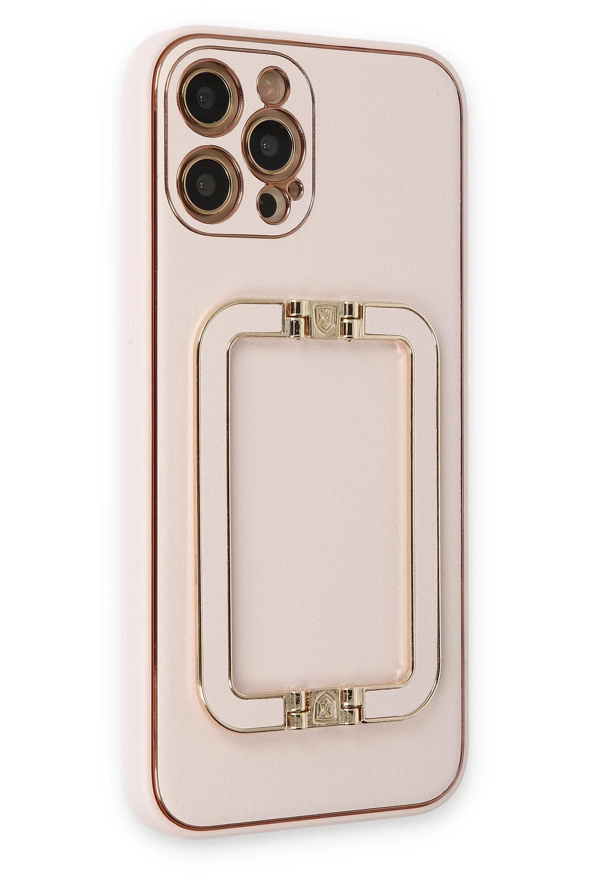 Newface iPhone 12 Pro Kılıf Coco Elit Kapak - Pudra
