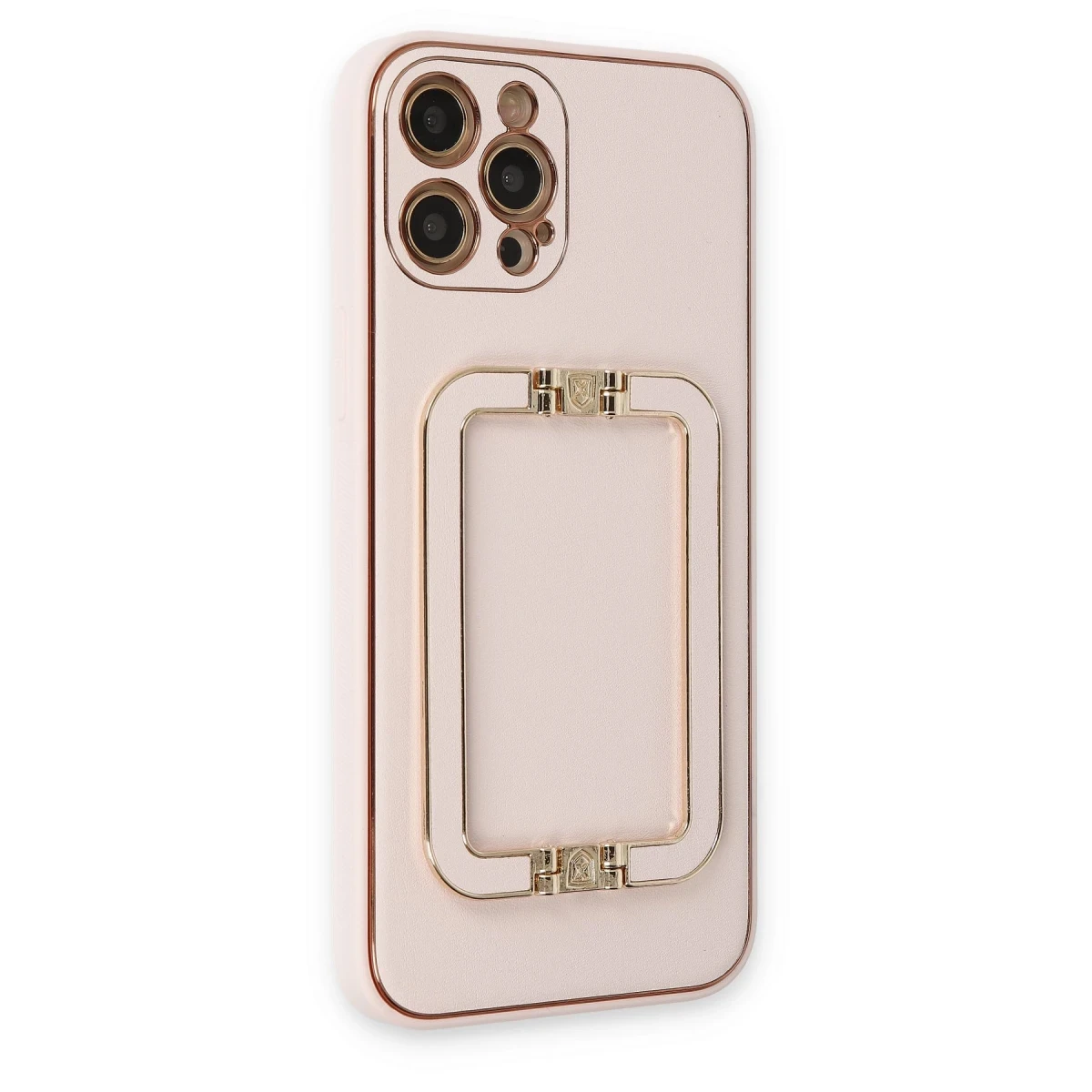 Newface Apple iPhone 12 Pro Kılıf Coco Elit Kapak - Pudra