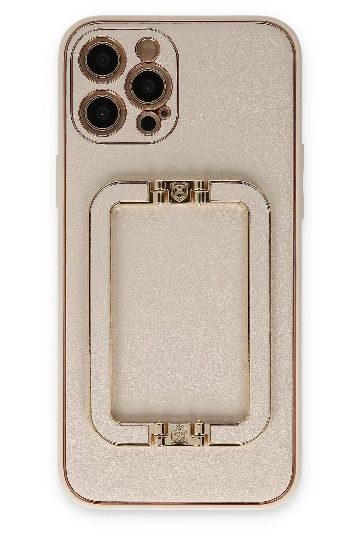 Newface iPhone 12 Pro Kılıf Coco Elit Kapak - Gold