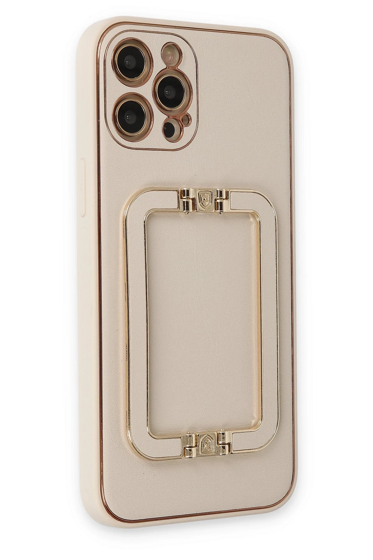 Newface iPhone 12 Pro Kılıf Coco Elit Kapak - Gold