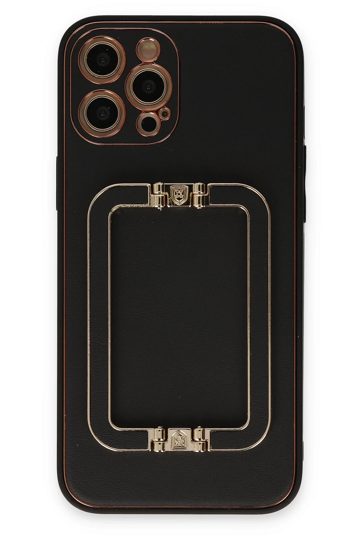 Newface iPhone 12 Pro Max Kılıf Coco Elit Kapak - Siyah