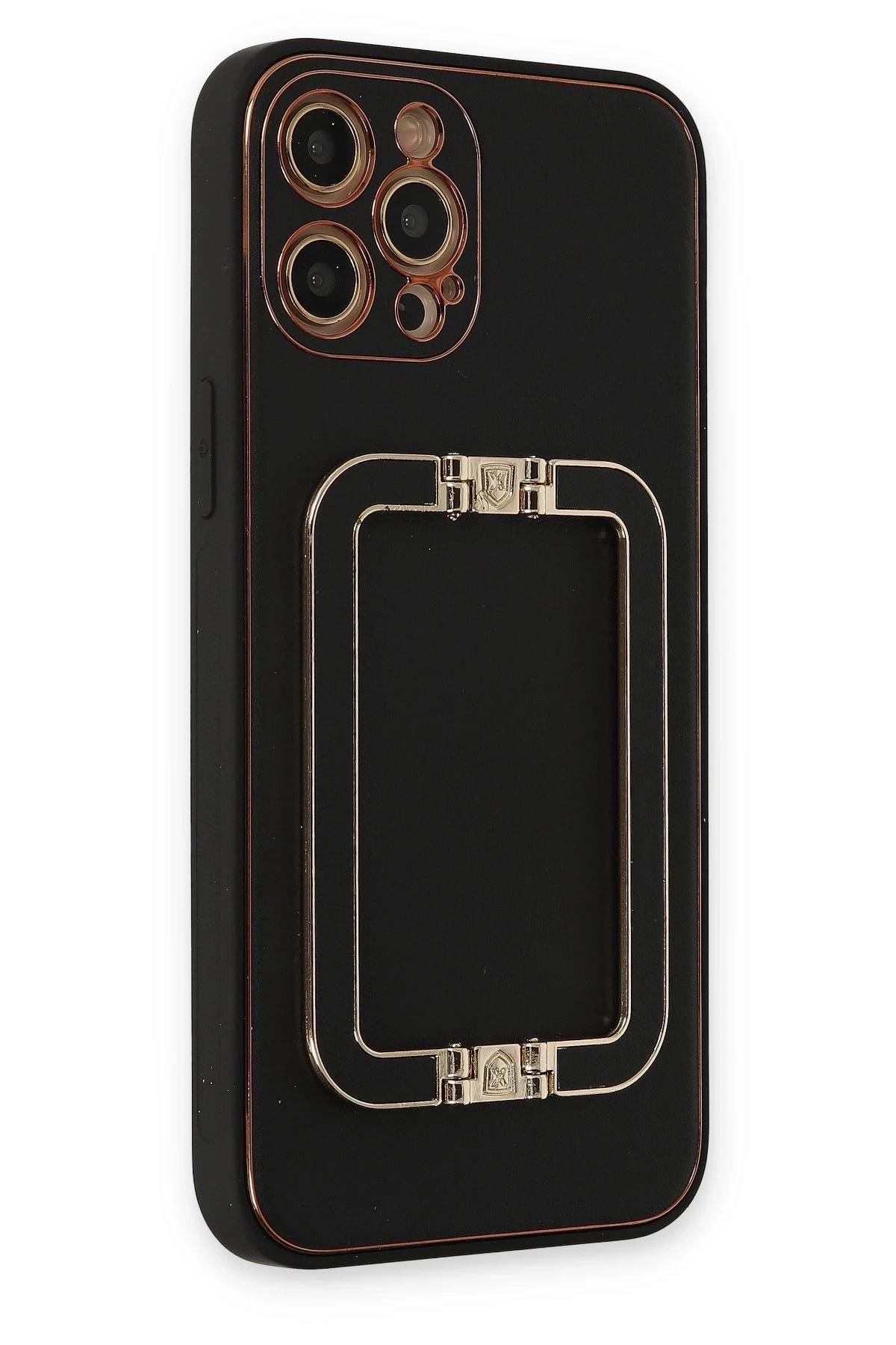 Newface iPhone 12 Pro Max Kılıf Coco Elit Kapak - Siyah