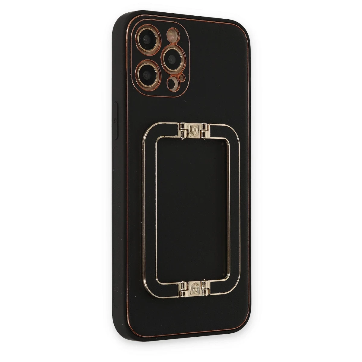 Newface Apple iPhone 12 Pro Max Kılıf Coco Elit Kapak - Siyah