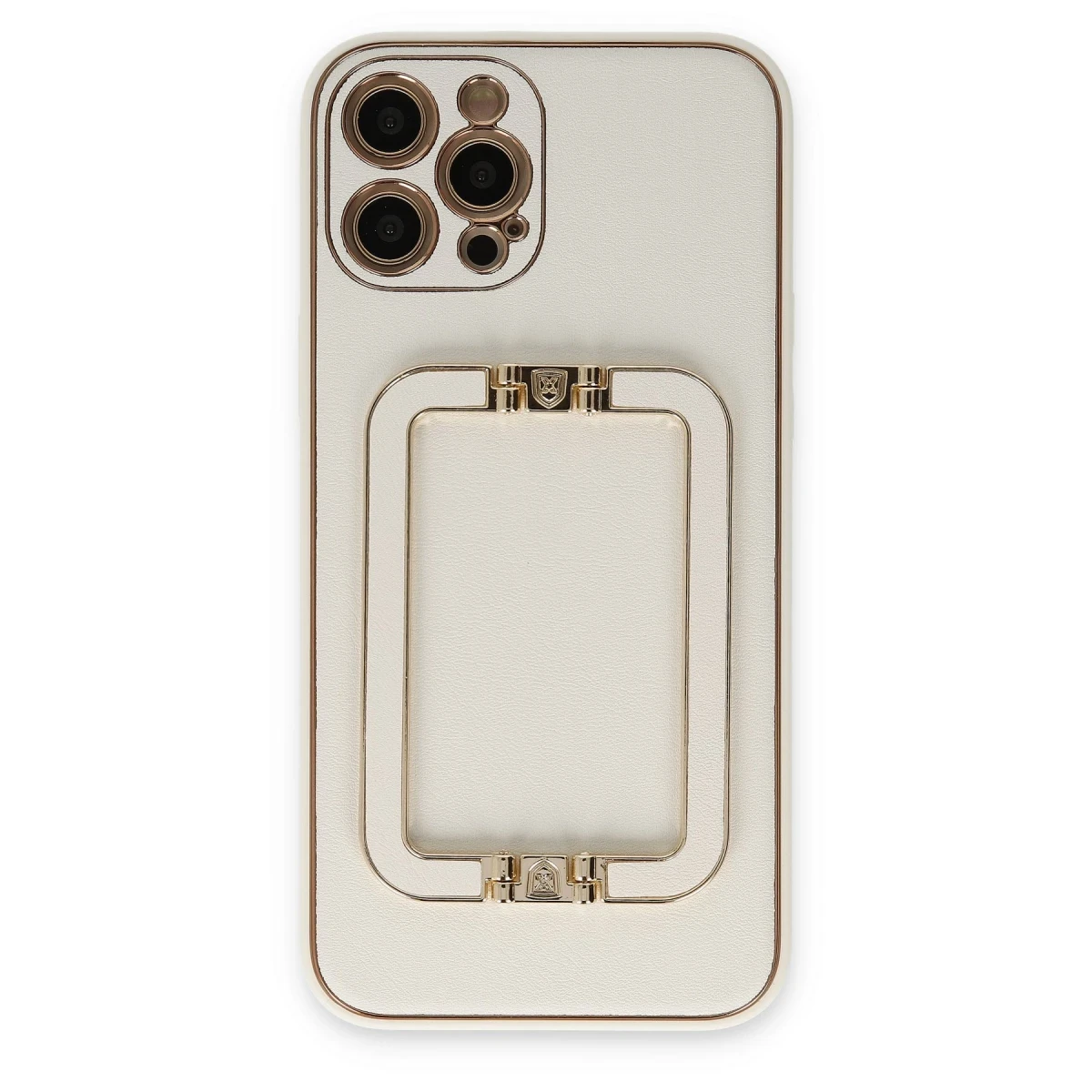 Newface Apple iPhone 12 Pro Max Kılıf Coco Elit Kapak - Beyaz