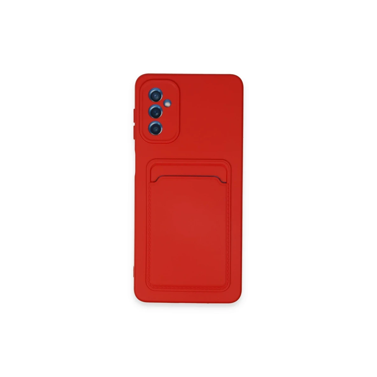 Newface Samsung Galaxy A14 4G Kılıf Kelvin Kartvizitli Silikon - Kırmızı