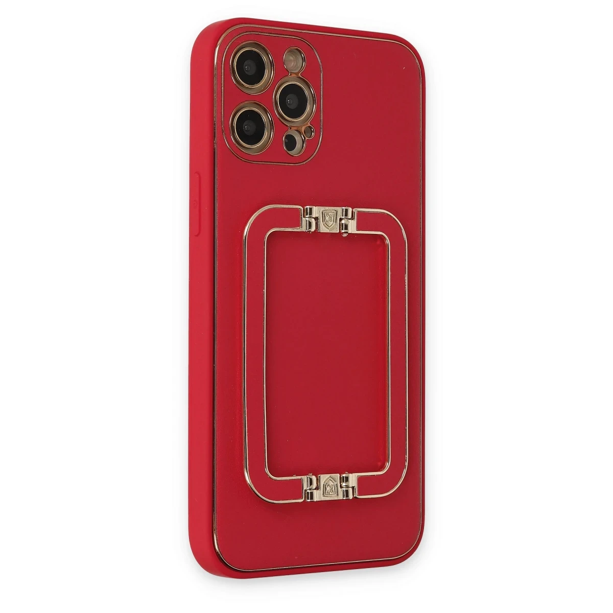 Newface Apple iPhone 12 Pro Max Kılıf Coco Elit Kapak - Kırmızı