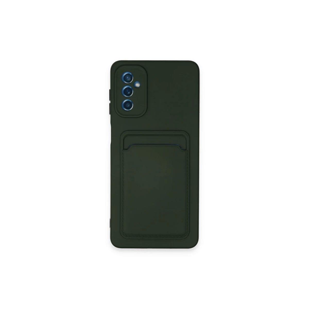 Newface Samsung Galaxy A14 4G Kılıf Kelvin Kartvizitli Silikon - Koyu Yeşil