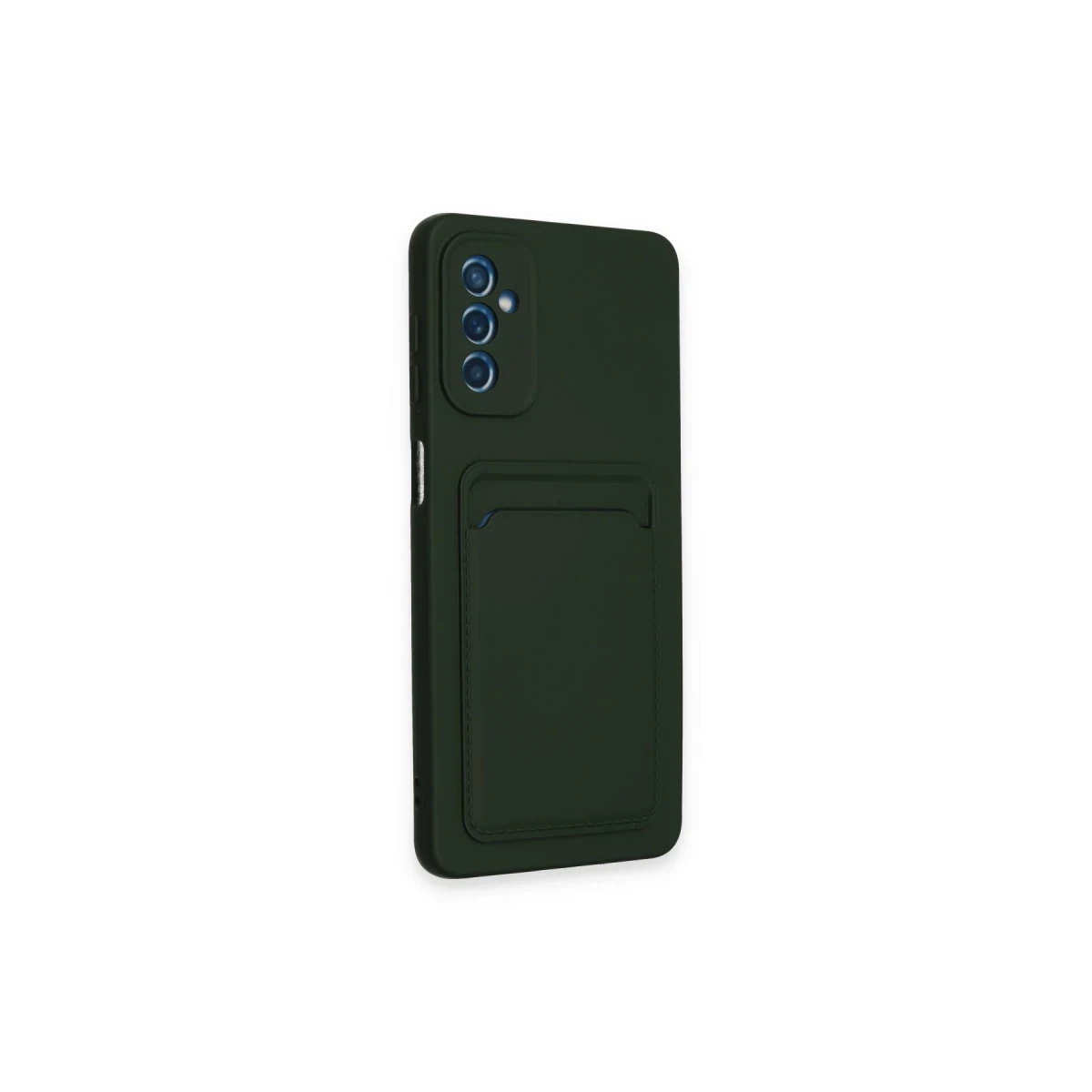 Newface Samsung Galaxy A14 4G Kılıf Kelvin Kartvizitli Silikon - Koyu Yeşil