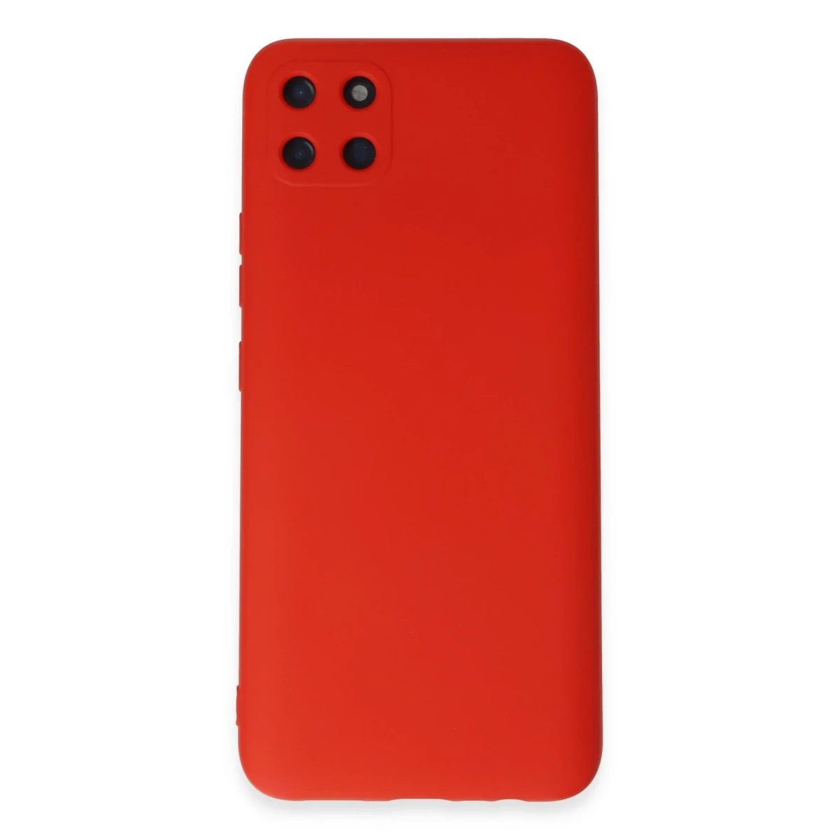 Newface Realme C11 Kılıf Nano içi Kadife Silikon - Kırmızı