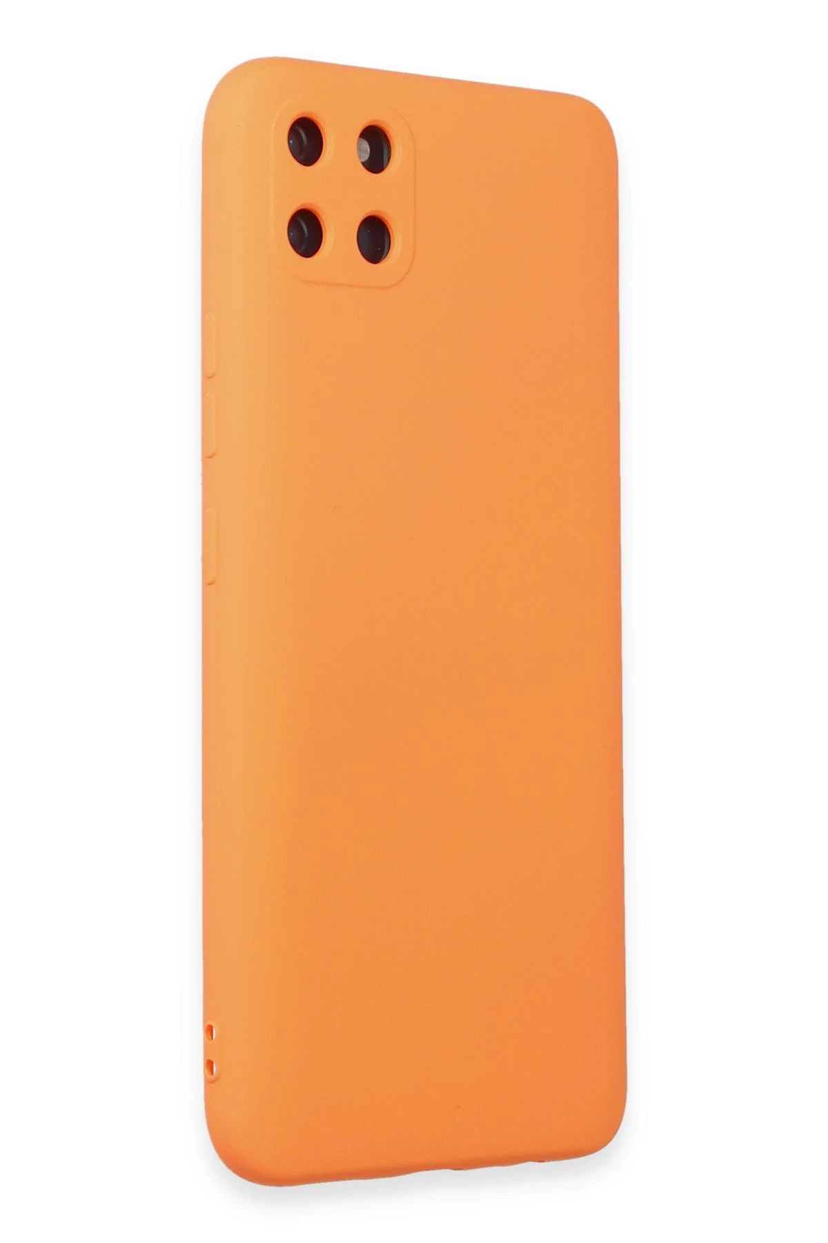 Newface Realme C11 Kılıf Nano içi Kadife Silikon - Turuncu