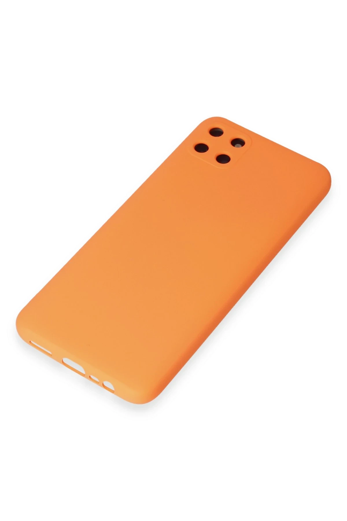 Newface Realme C11 Kılıf Nano içi Kadife Silikon - Turuncu